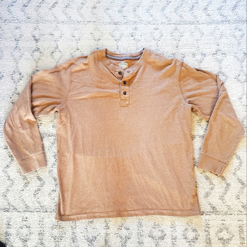 Tan Long Sleeve Men's Everyday Basic Shirt